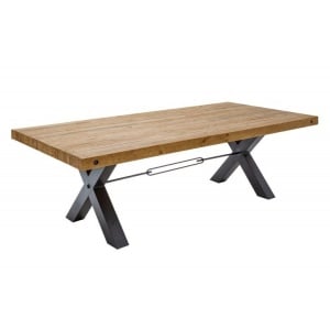 Masa design industrial Thor 200cm Pin maro vintage