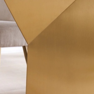 Masa design modern, Metal, Auriu, Marmura, Alb, EXTRAVAGANCIA 200cm, A-45929 VC - Img 14