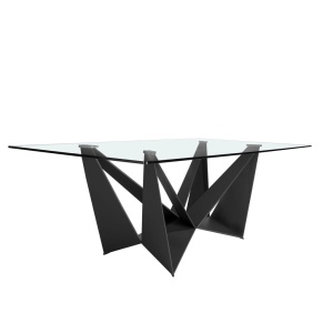 Masa dining design LUX Rectangular Black Steel 220x95cm - Img 2