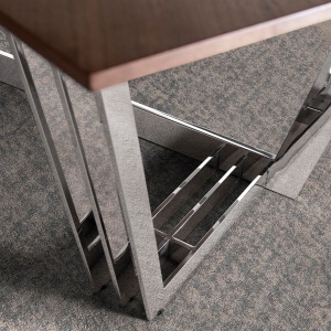 Masa dining eleganta design LUX Walnut Veneered 220x110cm - Img 6