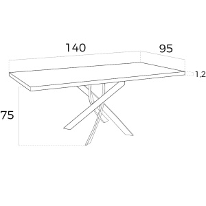 Masa eleganta design modern Veola, 140x95cm AC-F2133-140x95 - Img 2