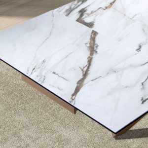 Masa extensibila deosebita design LUX Marble 160-240x100cm - Img 3