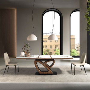 Masa extensibila deosebita design LUX Marble 180-230x100cm - Img 5