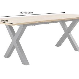 Masa extensibila design industrial Wild 160-200x90cm - Img 4