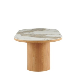 Masa ovala, Ceramica Alba, Furnir Nuc, UNIQUE 200cm A-46381 VC - Img 7