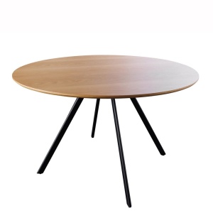 Masa rotunda cu furnir de stejar ATELIER 120cm
