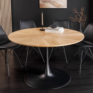 Masa rotunda cu furnir de stejar ATELIER 120cm - Img 10