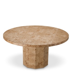Masa rotunda LUX, Furnir Burl Mappa, Kingsgrove 150cm - Img 4