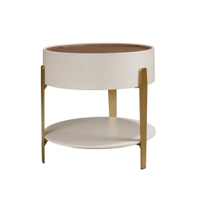 Masuta auxiliara design LUX Walnut-Bej - Img 3