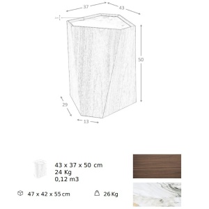 Masuta auxiliara design modern Porcelain Marble - Img 8