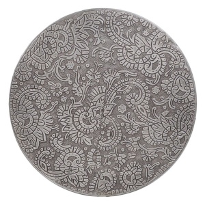 Masuta auxiliara design unicat Alcasar 50cm, argintiu antic - Img 2