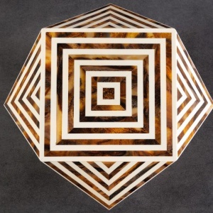 Masuta auxiliara design unicat Bone Inlay 60cm - Img 4