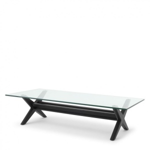 Masuta de cafea design elegant LUX Maynor, lemn negru 114499 HZ