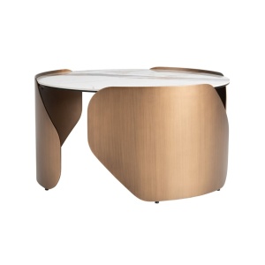 Masuta de cafea design LUX Porcelain Marble 80cm - Img 3
