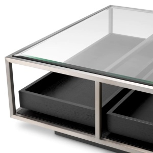 Masuta de cafea design LUX Roxton, negru - Img 7
