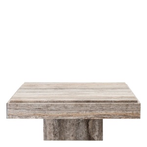 Masuta de Cafea Design LUX, Travertin, Silver, Sartoria, 83x83cm - Img 4