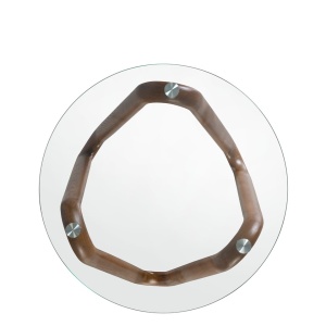 Masuta de cafea design modern Walnut Round - Img 5