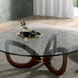 Masuta de cafea eleganta design LUX Walnut, 120cm CT16211 - Img 4