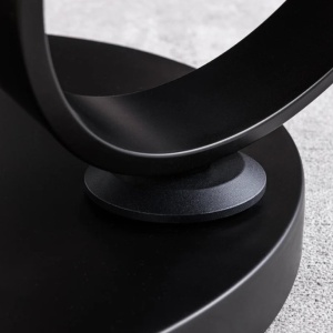 Masuta de cafea moderna cu doua blaturi rotative din ceramica DANCING RINGS 80-135cm - Img 5