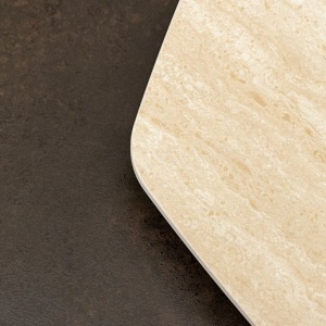 Masuta de cafea moderna cu doua blaturi rotative din ceramica Movement 80-130cm - Img 4