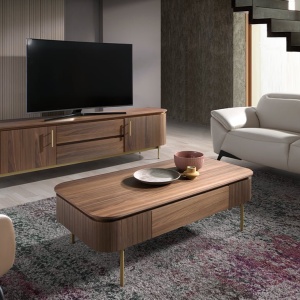 Masuta de cafea moderna design LUX Wood and Gold - Img 8