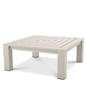 Masuta de cafea pentru interior/ exterior design LUX din aluminiu Vistamar, sand 115004 HZ