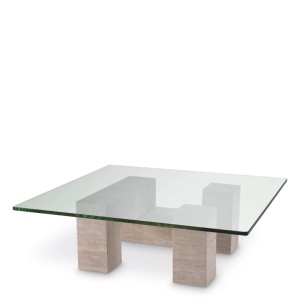 Masuta design LUX din travertin Ikal 100x100cm