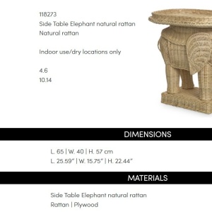 Masuta din ratan design LUX Elephant - Img 7