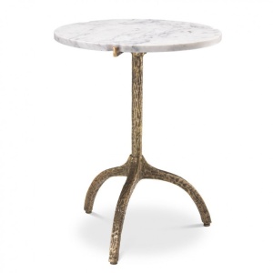 Masuta laterala design deosebit LUX Cortina, marmura alba 113803 HZ