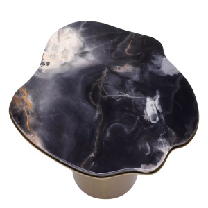 Masuta laterala design LUX cu blat din marmura neagra Shapiro - Img 4