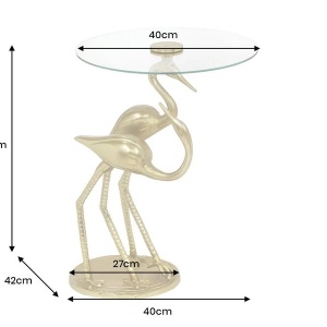 Masuta laterala design unic WILDLIFE CRANE 55cm - Img 3