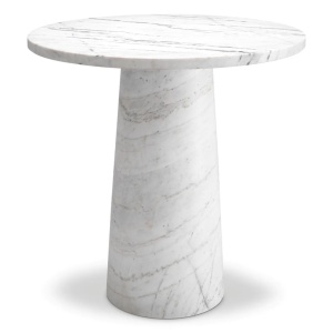 Masuta laterala din marmura alba design elegant LUX Terry