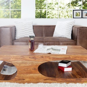 Masuta living robusta din lemn de trandafir Goa 120cm A-35898 VC - Img 6