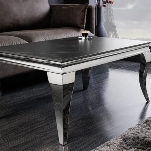 Masuta MODERN BAROCK 100cm crom/ negru A-44368 VC - Img 7