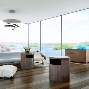 Masuta/ Noptiera eleganta design modern Dreams AC-LE313-NOGAL - Img 2