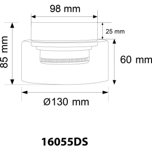 Mini Plafoniera cu sticla fumurie HIGGINS 248339 universul-luminii.ro