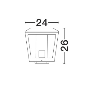 Mini Stalp iluminat exterior ambiental IP54 OPU H-26cm 558889 universul-luminii.ro