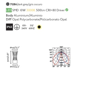 Mini stalp LED de exterior design modern ambiental IP65 TWIST 82829 universul-luminii.ro