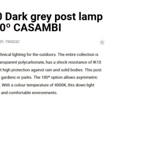 Mini Stalp LED iluminat exterior simetric 180º IP65 RUSH 25cm 4000K CASAMBI 128129 universul-luminii.ro