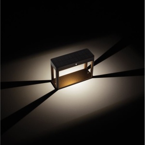 Mini Stalp LED solar iluminat exterior cu senzor de miscare IP65 BERNI H-15,5cm 229419 universul-luminii.ro