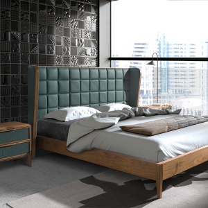 Noptiera cu 2 sertare design LUX Dark green - Img 6