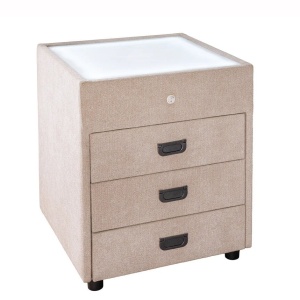 Noptiera cu iluminat LED TOULOUSE 55cm catifea bej