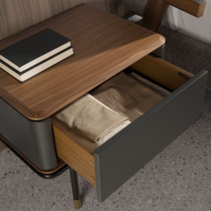 Noptiera deosebita design LUX Dark Grey-Walnut - Img 7