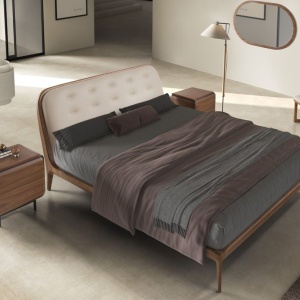 Noptiera design LUX cu sertare Walnut Veneer - Img 6