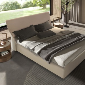 Noptiera LUX din lemn furniruit si piele Walnut - Img 6