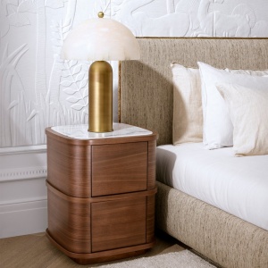 Noptiera/ masuta laterala design LUX Cabana S, furnir nuc - Img 2