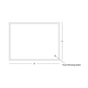 Oglinda baie cu iluminat LED 23W 3000K-4000K IP44 auriu 80x60cm - Img 4