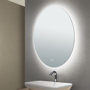Oglinda baie cu iluminat LED dimabil IP44 FOCUS D-60cm