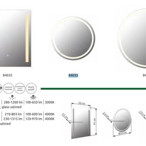 Oglinda baie cu iluminat LED IP44 4000K Rivas 75cm 84034 GL 247429 universul-luminii.ro