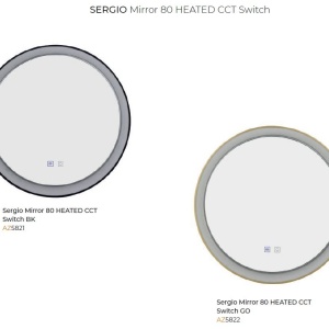 Oglinda baie cu iluminat LED IP44 SERGIO 80 CCT SWITCH GO 144679 universul-luminii.ro